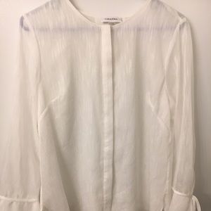 Calvin Klein sheer blouse